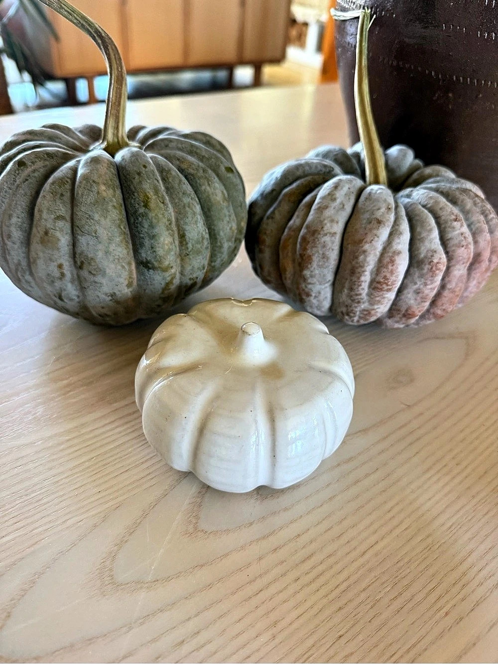 Farmhouse Pottery Vermont Ceramic Heirloom Pumpkin White - Mini
